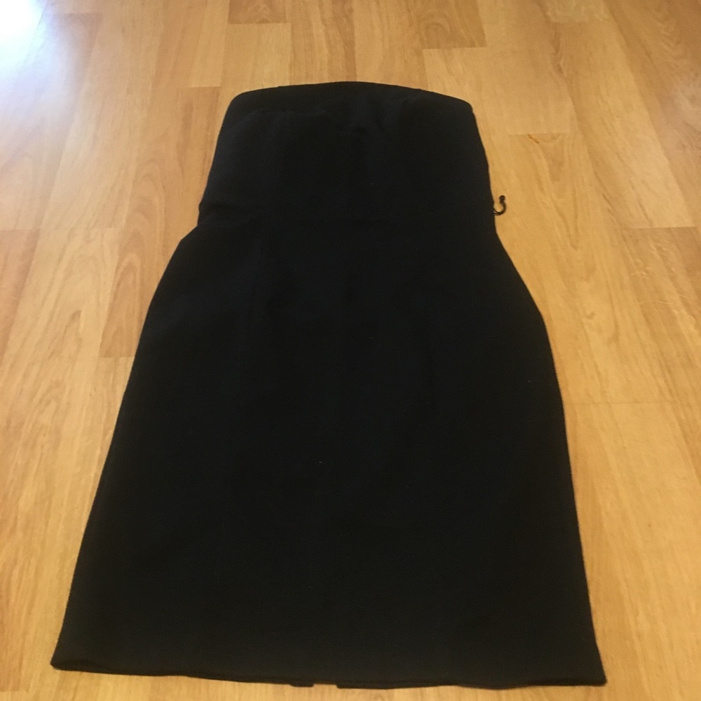 Strapless black dress